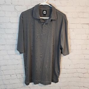 Men's FootJoy Gray Polo Shirt, Relaxed Fit, Size Large